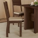 Ver imagem 4 de Kit 4 Cadeiras de Jantar Milano MDF Bege Base Amêndoa Pallazio