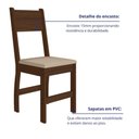 Ver imagem 6 de Kit 4 Cadeiras de Jantar Milano MDF Bege Base Amêndoa Pallazio