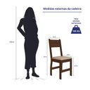 Ver imagem 5 de Kit 4 Cadeiras de Jantar Milano MDF Bege Base Amêndoa Pallazio