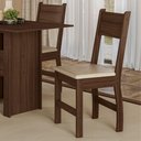 Ver imagem 2 de Kit 4 Cadeiras de Jantar Milano MDF Bege Base Amêndoa Pallazio