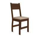 Ver mais imagens de Kit 4 Cadeiras de Jantar Milano MDF Bege Base Amêndoa Pallazio