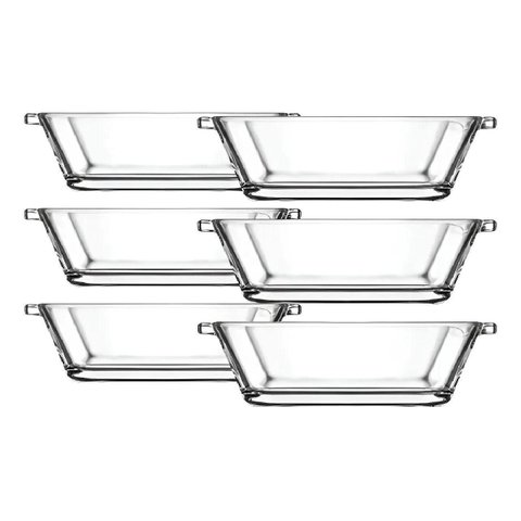 Jogo com 6 Bowls Mere Quadrado em Vidro 125 Ml - Dynasty