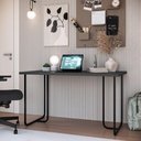 Ver imagem 6 de Mesa Escrivaninha Escritorio Versatil 135 Cm P1069 Grafite Preto Pp Milani Store