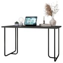 Ver imagem 1 de Mesa Escrivaninha Escritorio Versatil 135 Cm P1069 Grafite Preto Pp Milani Store