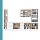 Ver imagem 7 de Cozinha Completa com Balcão Milla Luna Smart 13 Portas 5 Gavetas MDF Branco Móveis Carraro