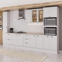 Ver imagem 1 de Cozinha Completa com Balcão Milla Luna Smart 13 Portas 5 Gavetas MDF Branco Móveis Carraro