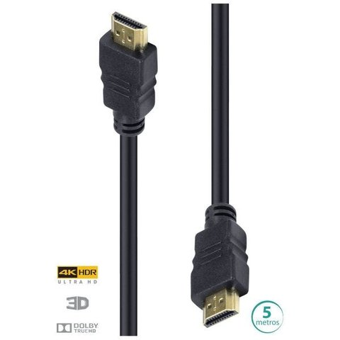Cabo Hdmi 2.0 Ultra Hd 4k HDR 3D Vinik Gold 5 Metros