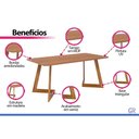 Ver imagem 4 de Mesa Jantar Caju Madeira 210x100cm Madeira/Cinamomo Cimol