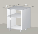 Ver imagem 2 de Mesa Cabeceira Nicho Quarto 39x50x37 Preto Pés Amadeirados