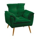 Ver imagem 3 de Kit Poltrona Namoradeira e 2 Poltronas Beta Suede Verde Aradecor