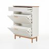 Sapateira Kaki 2 Portas 1 Gaveta 88 Cm X 35 Cm Tauari / Off White - 3