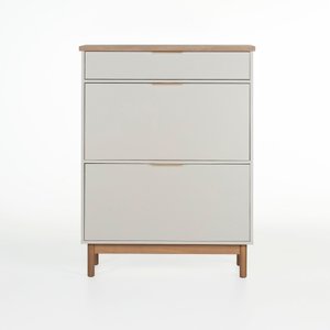 Sapateira Kaki 2 Portas 1 Gaveta 88 Cm X 35 Cm Tauari / Off White