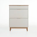 Ver imagem 1 de Sapateira Kaki 2 Portas 1 Gaveta 88 Cm X 35 Cm Tauari / Off White