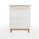Ver imagem 4 de Sapateira Kaki 2 Portas 1 Gaveta 88 Cm X 35 Cm Tauari / Off White