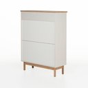Ver imagem 5 de Sapateira Kaki 2 Portas 1 Gaveta 88 Cm X 35 Cm Tauari / Off White