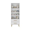 Ver imagem 7 de Quarto Infantil Completo Guarda-Roupa 2 Portas 2 Gavetas com Cômoda Magia Espresso Móveis Branco