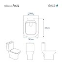 Ver imagem 3 de Assento Sanitário com Fechamento Lento Axis Branco para Vaso Deca com Ferragem Dourada