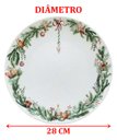 Ver imagem 4 de Kit Jogo Prato Raso Jantar 2pçs 2 Pessoas Noel Natal 28cm