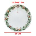 Ver imagem 4 de Kit Jogo Prato Raso Jantar 2pçs 2 Pessoas Noel Natal 28cm