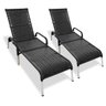 Kit 2 Espreguiçadeiras Reclinável Alumínio Madrid Preta - 1