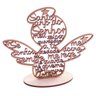 Kit 10 Anjo anjinho 15cm mdf oração santo anjo batizado - 1