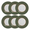 Conjunto de 6 Pratos Rasos Celebrate Verde - 1
