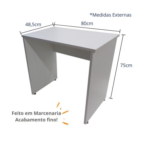 Mesa para Escritório/Estudos Pequena Branca - 4