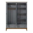 Ver imagem 2 de Armario Malibu 4 Portas e 2 Gavetas Cor Cinza com Amendoa 204 Cm - 63657