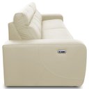 Ver imagem 2 de Sofá 4 Lugares Rettrátil Reclinável Elétrico 284cm Mazi L06 Couro Off White - Lyam Decor