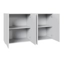 Ver imagem 6 de Mesa Escrivaninha 150cm e 2 Armários Aéreos 4 Portas F5 Cor:cinza