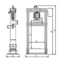 Ver imagem 2 de Prensa Hidráulica 15 Ton Altura Elevada P15200 Bovenau