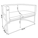 Ver imagem 4 de Namoradeira 2 Lugares Decorativa Luana Base Gold Veludo Bege - Montanaris Decor Md Montanaris Decor