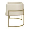 Namoradeira 2 Lugares Decorativa Luana Base Gold Veludo Bege - Montanaris Decor Md Montanaris Decor - 3