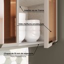 Ver mais imagens de Armário Aéreo 2 Portas em Vidro 80cm Connect Cinza/Duna