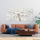 Ver imagem 2 de Quadro Decorativo Flor Cerejeira Branca Artístico Grande 180x90 em Tecido Canvas - Framez