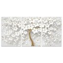 Ver imagem 3 de Quadro Decorativo Flor Cerejeira Branca Artístico Grande 180x90 em Tecido Canvas - Framez