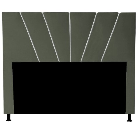 Cabeceira Cama Box King Dallas 195 Cm Suede Cinza MV Estofados