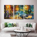 Ver imagem 1 de Quadro Abstrato Moderno Artístico Colorido Grande 180x90 para Sala Recepção