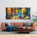 Ver imagem 2 de Quadro Abstrato Moderno Artístico Colorido Grande 180x90 para Sala Recepção