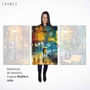 Ver imagem 4 de Quadro Abstrato Moderno Artístico Colorido Grande 180x90 para Sala Recepção