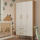 Ver imagem 2 de Kit Berço Guarda Roupa, Cômoda Quarto Infantil Sky 100% Mdf