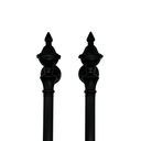 Ver imagem 2 de Puxador Duplo para Portas Estilo Colonial Jd 33cm Preto Fosco