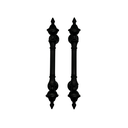 Ver imagem 1 de Puxador Duplo para Portas Estilo Colonial Jd 33cm Preto Fosco
