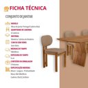 Ver imagem 7 de Mesa Portugal Tampo Laminado Barril 6 Cadeiras Nala Mobília Atacama/Imbuia Nat/Cinam. Imbuia