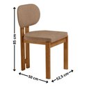 Ver imagem 3 de Mesa Portugal Tampo Laminado Barril 6 Cadeiras Nala Mobília Atacama/Imbuia Nat/Cinam. Imbuia