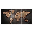 Ver imagem 2 de Quadro Mapa Mundi Grande para Sala Apê Escritórios Decorativo em Canvas 150x75