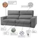 Ver imagem 4 de Sofá Retrátil e Reclinável Toquio 4 Lugares Moderno D26 Sala - 218 Cm