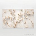 Ver imagem 2 de Quadro Árvore Flores Cerejeiras Decorativo Moderno Conjunto 3 Peças para Sala Quarto - Framez