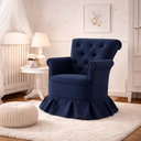 Ver imagem 1 de Poltrona Amamentação Quarto Bebê Confortável Descanso Sala Leitura Suede:suede Azul