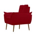 Ver imagem 2 de Conjunto 01 Poltrona Opala Decorativa + 01 Puff Quadrado Decorativo Suede